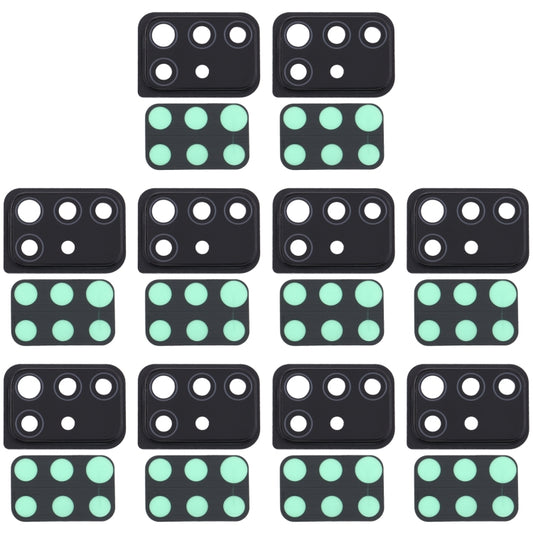 For Samsung Galaxy A51 10pcs Camera Lens Cover (Black) - Camera Series by buy2fix | Online Shopping UK | buy2fix