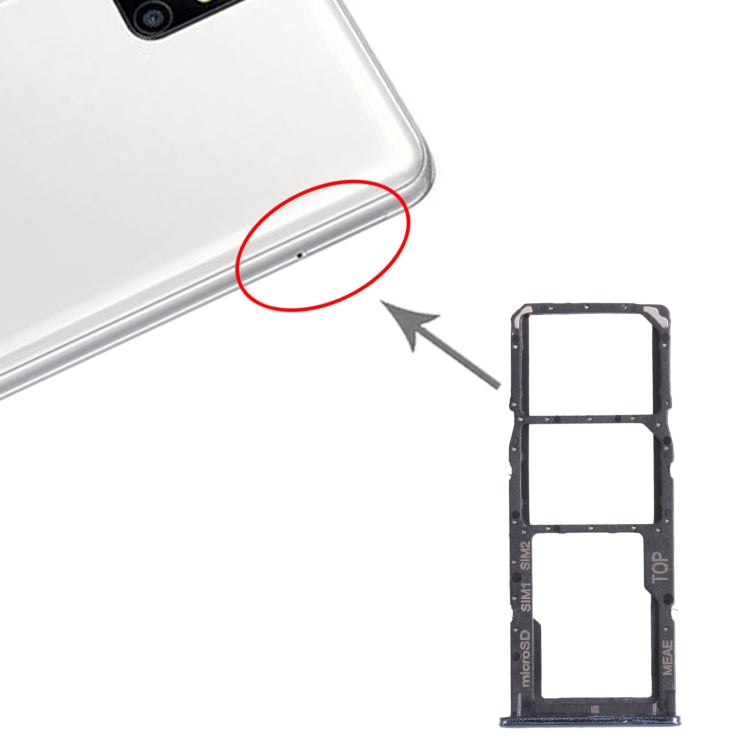 For Samsung Galaxy M51 SM-M515 SIM Card Tray + SIM Card Tray + Micro SD Card Tray (Black) - Card Tray by buy2fix | Online Shopping UK | buy2fix