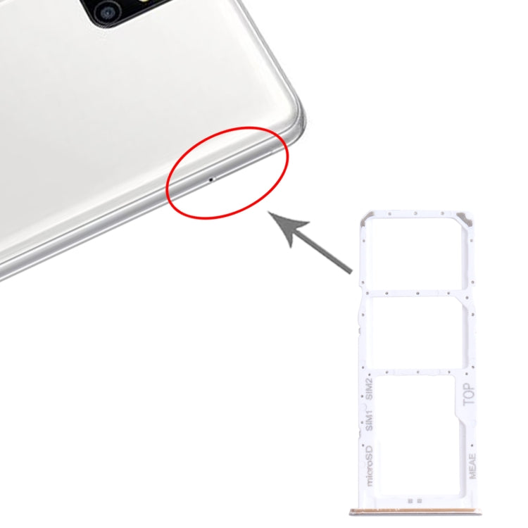 For Samsung Galaxy M51 SM-M515 SIM Card Tray + SIM Card Tray + Micro SD Card Tray (Silver) - Card Tray by buy2fix | Online Shopping UK | buy2fix