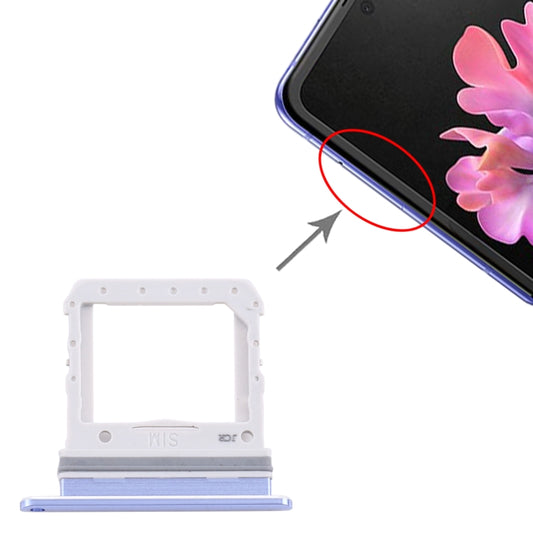 For Samsung Galaxy Z Flip SM-F700 SIM Card Tray (Blue) - Card Tray by buy2fix | Online Shopping UK | buy2fix