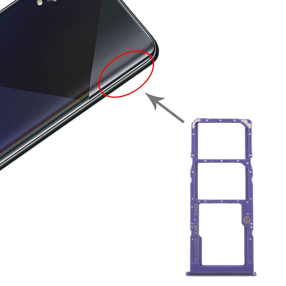 For Samsung Galaxy A50s SM-A507 SIM Card Tray + SIM Card Tray + Micro SD Card Tray (Purple) - Card Tray by buy2fix | Online Shopping UK | buy2fix