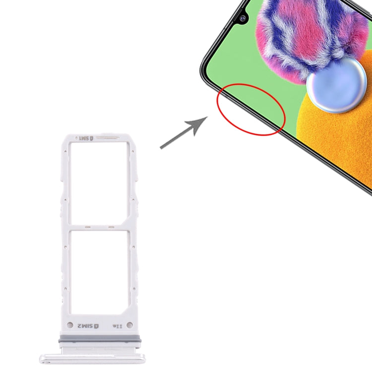 For Samsung Galaxy A90 5G SM-A908 SIM Card Tray + SIM Card Tray (Silver) - Card Tray by buy2fix | Online Shopping UK | buy2fix
