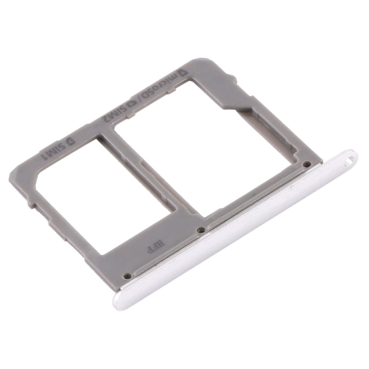 For Samsung Galaxy A8 Star / A9 Star SM-G8850 SIM Card Tray + SIM Card Tray / Micro SD Card Tray (Silver) - Card Tray by buy2fix | Online Shopping UK | buy2fix