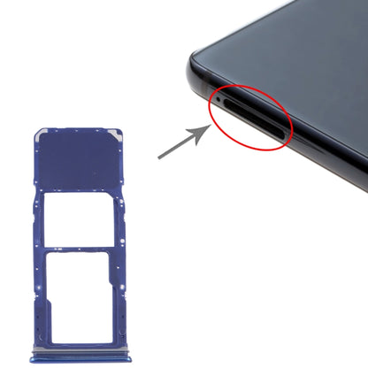 For Samsung Galaxy A9 (2018) SM-A920 SIM Card Tray + Micro SD Card Tray (Blue) - Card Tray by buy2fix | Online Shopping UK | buy2fix