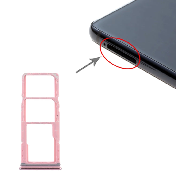 For Samsung Galaxy A9 (2018) SM-A920 SIM Card Tray + SIM Card Tray + Micro SD Card Tray (Pink) - Card Tray by buy2fix | Online Shopping UK | buy2fix