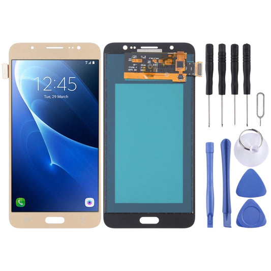 TFT LCD Screen for Galaxy J7 (2016) / On 8, J710F / J710FN / J710M / J710MN / J7108 With Digitizer Full Assembly (Gold) - LCD Screen by buy2fix | Online Shopping UK | buy2fix