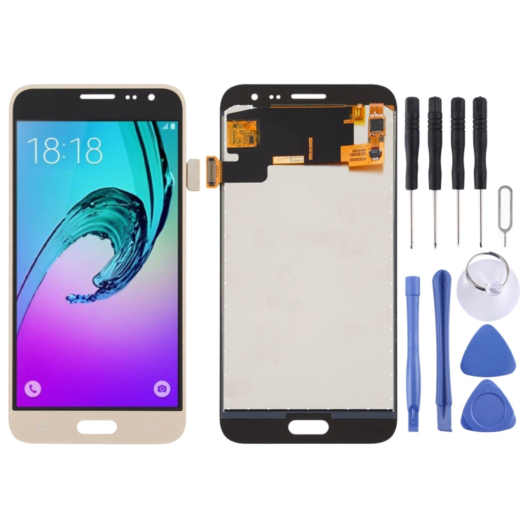 TFT LCD Screen for Galaxy J3 (2016) J320FN, J320F, J320G, J320M, J320A, J320V, J320P With Digitizer Full Assembly (Gold) - LCD Screen by buy2fix | Online Shopping UK | buy2fix