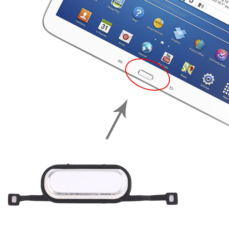 Home Key for Samsung Galaxy Tab 3 10.1 SM-P5200/P5210(White) - Home key & Side Key by buy2fix | Online Shopping UK | buy2fix