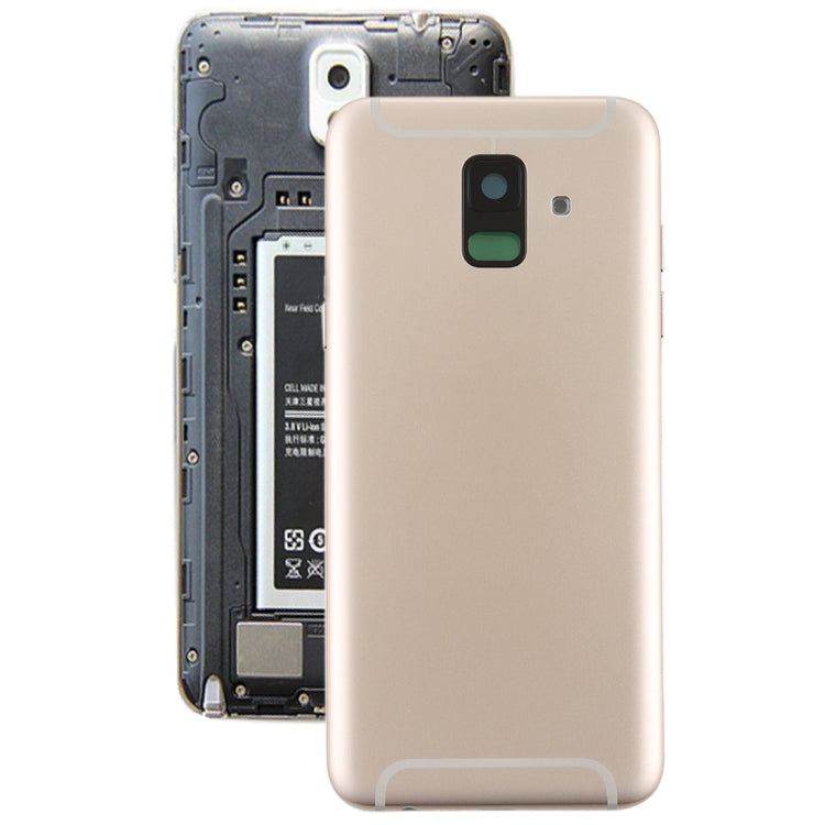 For Galaxy A6 (2018) / A600F Back Cover with Side Keys & Camera Lens (Gold) - Back Cover by buy2fix | Online Shopping UK | buy2fix