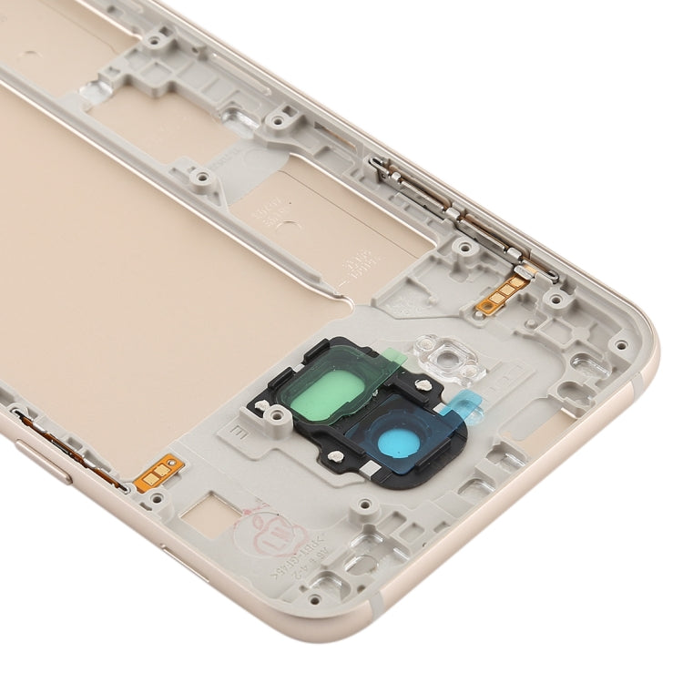 For Galaxy A6 (2018) / A600F Back Cover with Side Keys & Camera Lens (Gold) - Back Cover by buy2fix | Online Shopping UK | buy2fix