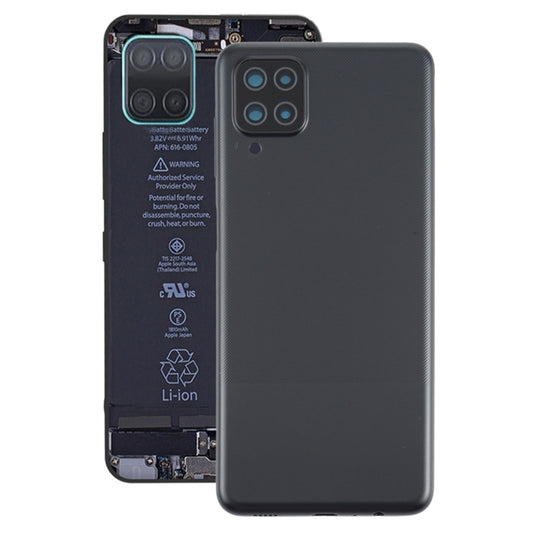 For Samsung Galaxy A12 Battery Back Cover (Black) - Back Cover by buy2fix | Online Shopping UK | buy2fix