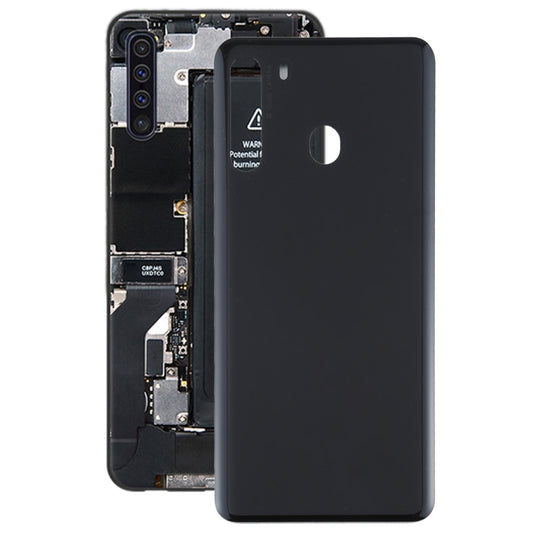 For Samsung Galaxy A21 SM-A215 Battery Back Cover (Black) - Back Cover by buy2fix | Online Shopping UK | buy2fix