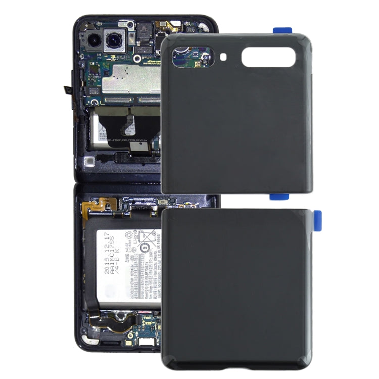 For Samsung Galaxy Z Flip 5G SM-F707 Battery Back Cover (Black) - Back Cover by buy2fix | Online Shopping UK | buy2fix