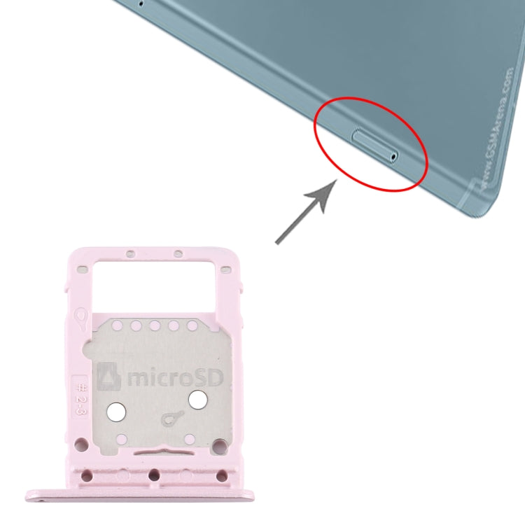 For Samsung Galaxy Tab S6 Lite / SM-P615 SIM Card Tray + Micro SD Card Tray (Pink) - Card Tray by buy2fix | Online Shopping UK | buy2fix