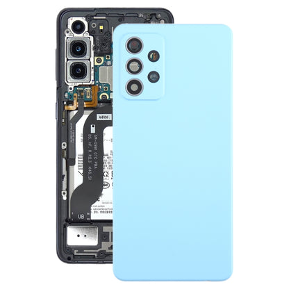 For Samsung Galaxy A52 5G / A52 4G Battery Back Cover with Camera Lens Cover(Blue) - Back Cover by buy2fix | Online Shopping UK | buy2fix