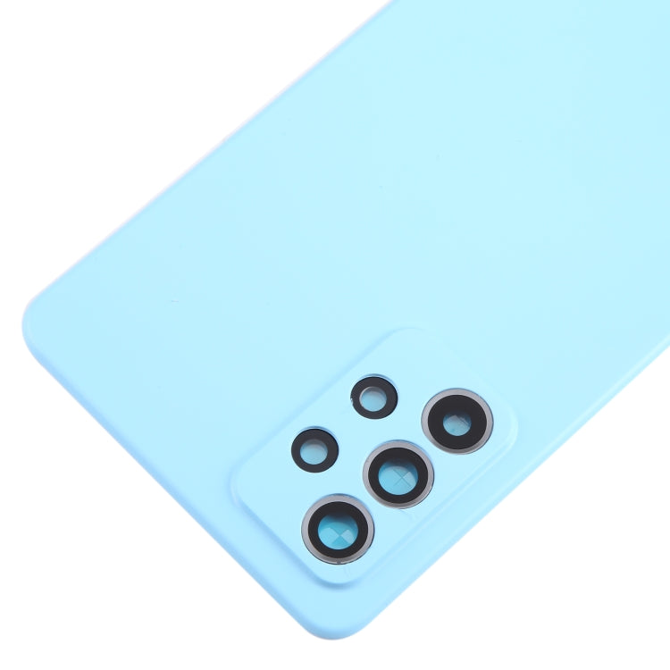 For Samsung Galaxy A52 5G / A52 4G Battery Back Cover with Camera Lens Cover(Blue) - Back Cover by buy2fix | Online Shopping UK | buy2fix