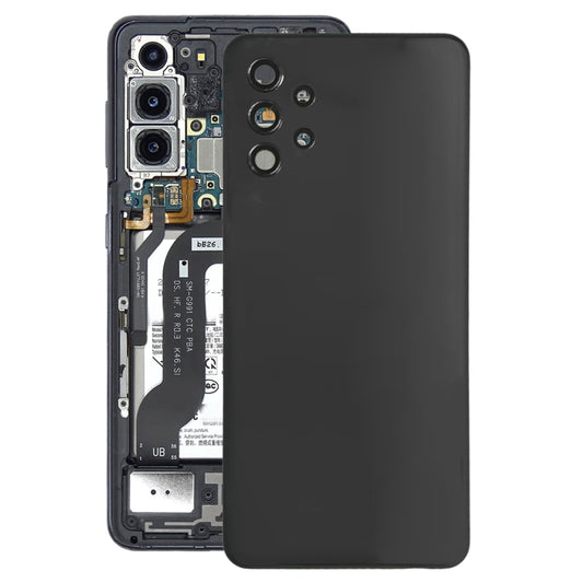 For Samsung Galaxy A32 5G Battery Back Cover with Camera Lens Cover(Black) - Back Cover by buy2fix | Online Shopping UK | buy2fix