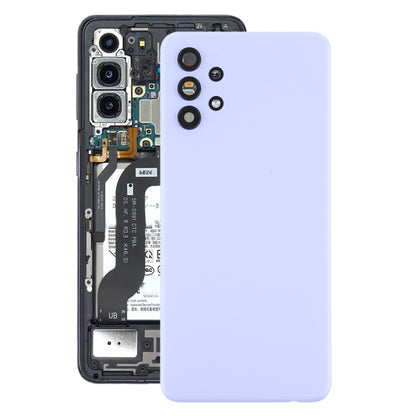For Samsung Galaxy A32 5G Battery Back Cover with Camera Lens Cover (Purple) - Camera Series by buy2fix | Online Shopping UK | buy2fix