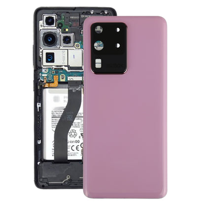 For Samsung Galaxy S20 Ultra Battery Back Cover with Camera Lens Cover (Pink) - Back Cover by buy2fix | Online Shopping UK | buy2fix