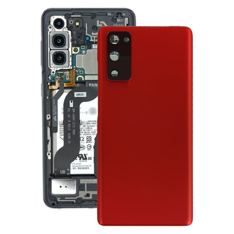 For Samsung Galaxy S20 FE Battery Back Cover with Camera Lens Cover (Red) - Back Cover by buy2fix | Online Shopping UK | buy2fix