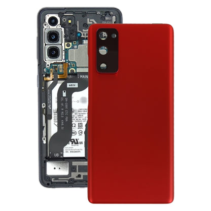 For Samsung Galaxy S20 FE Battery Back Cover with Camera Lens Cover (Red) - Back Cover by buy2fix | Online Shopping UK | buy2fix