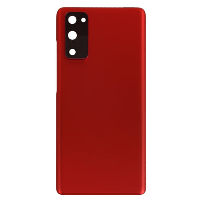 For Samsung Galaxy S20 FE Battery Back Cover with Camera Lens Cover (Red) - Back Cover by buy2fix | Online Shopping UK | buy2fix