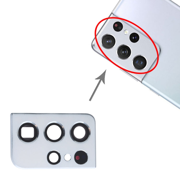 For Samsung Galaxy S21 Ultra 5G Camera Lens Cover (Silver) - Camera Series by buy2fix | Online Shopping UK | buy2fix