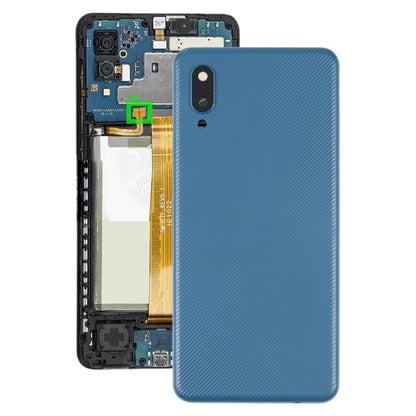 For Samsung Galaxy A02 Battery Back Cover with Camera Lens Cover (Blue) - Back Cover by buy2fix | Online Shopping UK | buy2fix