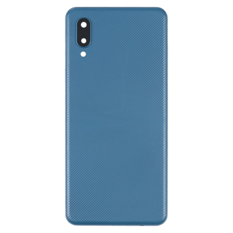 For Samsung Galaxy A02 Battery Back Cover with Camera Lens Cover (Blue) - Back Cover by buy2fix | Online Shopping UK | buy2fix