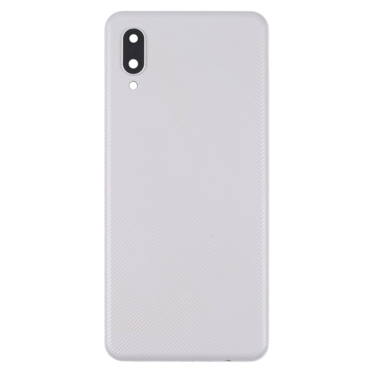 For Samsung Galaxy A02 Battery Back Cover with Camera Lens Cover (White) - Back Cover by buy2fix | Online Shopping UK | buy2fix