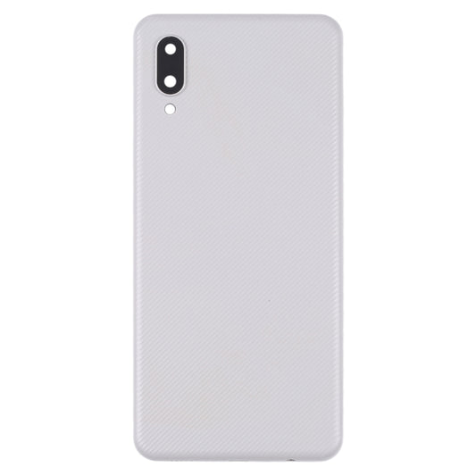 For Samsung Galaxy A02 Battery Back Cover with Camera Lens Cover (White) - Back Cover by buy2fix | Online Shopping UK | buy2fix