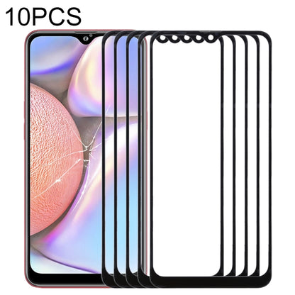 For Samsung Galaxy A10s 10pcs Front Screen Outer Glass Lens (Black) - Outer Glass Lens by buy2fix | Online Shopping UK | buy2fix