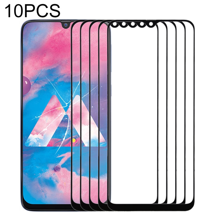 For Samsung Galaxy A40s 10pcs Front Screen Outer Glass Lens (Black) - Outer Glass Lens by buy2fix | Online Shopping UK | buy2fix