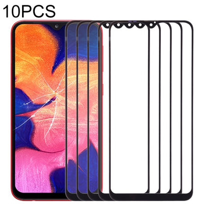 For Samsung Galaxy A10 10pcs Front Screen Outer Glass Lens (Black) - Outer Glass Lens by buy2fix | Online Shopping UK | buy2fix