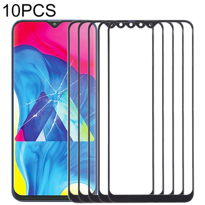 For Samsung Galaxy M10 10pcs Front Screen Outer Glass Lens (Black) - Outer Glass Lens by buy2fix | Online Shopping UK | buy2fix