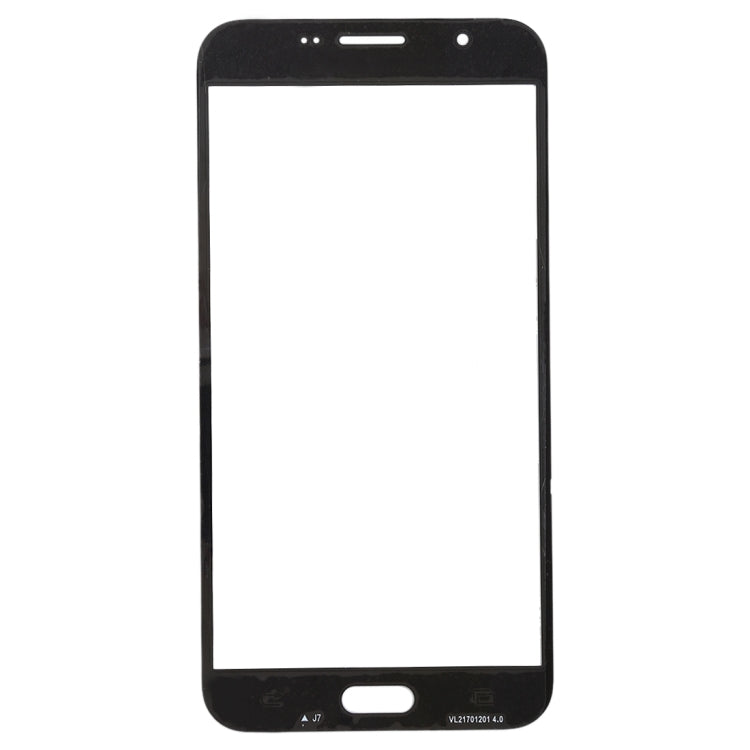 For Samsung Galaxy J7 V / J727V / J727P 10pcs Front Screen Outer Glass Lens (Black) - Outer Glass Lens by buy2fix | Online Shopping UK | buy2fix