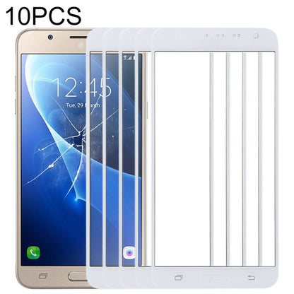For Samsung Galaxy J7 (2016), J710F, J710FN, J710M/MN, J7108 10pcs Front Screen Outer Glass Lens (White) - Outer Glass Lens by buy2fix | Online Shopping UK | buy2fix