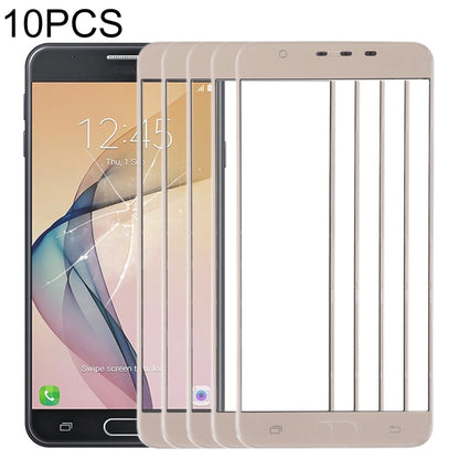 For Samsung Galaxy J7 Prime, On7 (2016), G610F, G610F/DS, G610F/DD, G610M, G610M/DS, G610Y/DS 10pcs Front Screen Outer Glass Lens (Gold) - Outer Glass Lens by buy2fix | Online Shopping UK | buy2fix