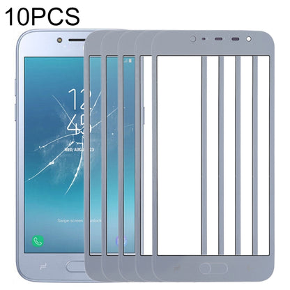 For Samsung Galaxy J2 Pro (2018), J250F/DS 10pcs Front Screen Outer Glass Lens (Grey) - Outer Glass Lens by buy2fix | Online Shopping UK | buy2fix
