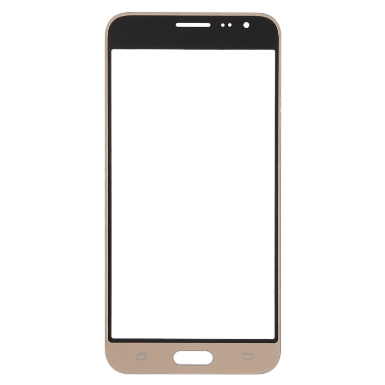 For Samsung Galaxy J3 (2016) / J320FN / J320F / J320G / J320M / J320A / J320V / J320P 10pcs Front Screen Outer Glass Lens (Gold) - Outer Glass Lens by buy2fix | Online Shopping UK | buy2fix