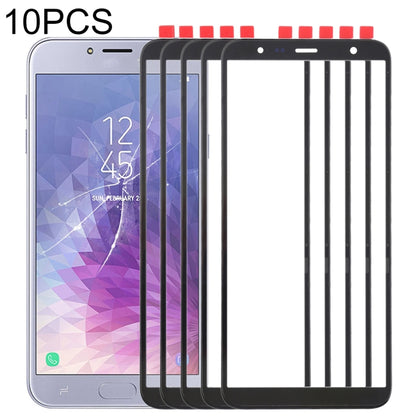 For Samsung Galaxy J4+ / J6+ / J610  10pcs Front Screen Outer Glass Lens (Black) - Outer Glass Lens by buy2fix | Online Shopping UK | buy2fix