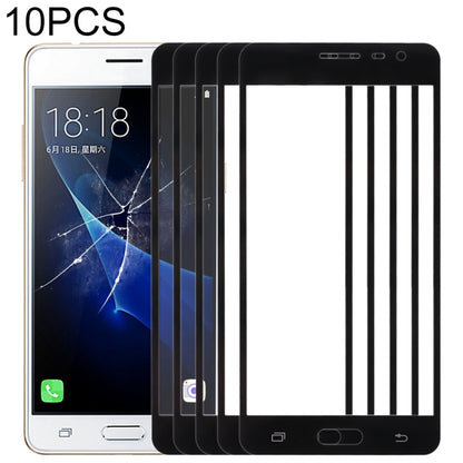 For Samsung Galaxy J3 Pro / J3110 10pcs Front Screen Outer Glass Lens (Black) - Outer Glass Lens by buy2fix | Online Shopping UK | buy2fix