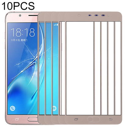For Samsung Galaxy J7 Max 10pcs Front Screen Outer Glass Lens (Gold) - Outer Glass Lens by buy2fix | Online Shopping UK | buy2fix