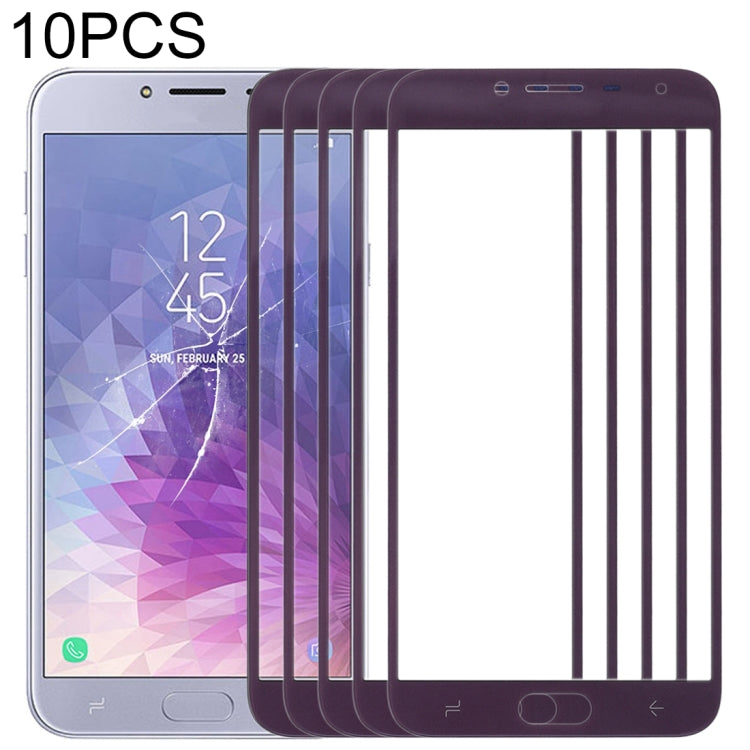 For Samsung Galaxy J4 (2018) 10pcs Front Screen Outer Glass Lens (Purple) - Outer Glass Lens by buy2fix | Online Shopping UK | buy2fix