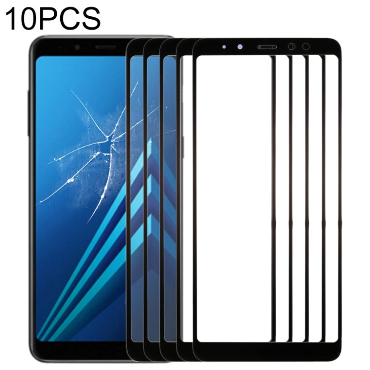 For Samsung Galaxy A8 (2018) 10pcs Front Screen Outer Glass Lens - Outer Glass Lens by buy2fix | Online Shopping UK | buy2fix