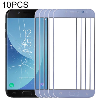 For Samsung Galaxy J5 (2017) / J530 10pcs Front Screen Outer Glass Lens (Blue) - Outer Glass Lens by buy2fix | Online Shopping UK | buy2fix