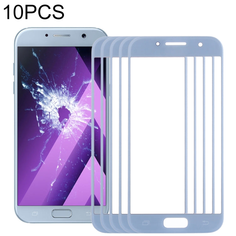 For Samsung Galaxy A5 (2017) / A520 10pcs Front Screen Outer Glass Lens (Blue) - Outer Glass Lens by buy2fix | Online Shopping UK | buy2fix
