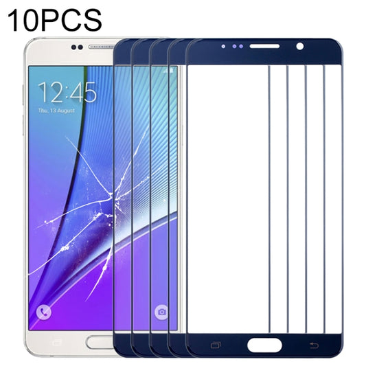 For Samsung Galaxy Note 5 10pcs Front Screen Outer Glass Lens (Dark Blue) - Outer Glass Lens by buy2fix | Online Shopping UK | buy2fix
