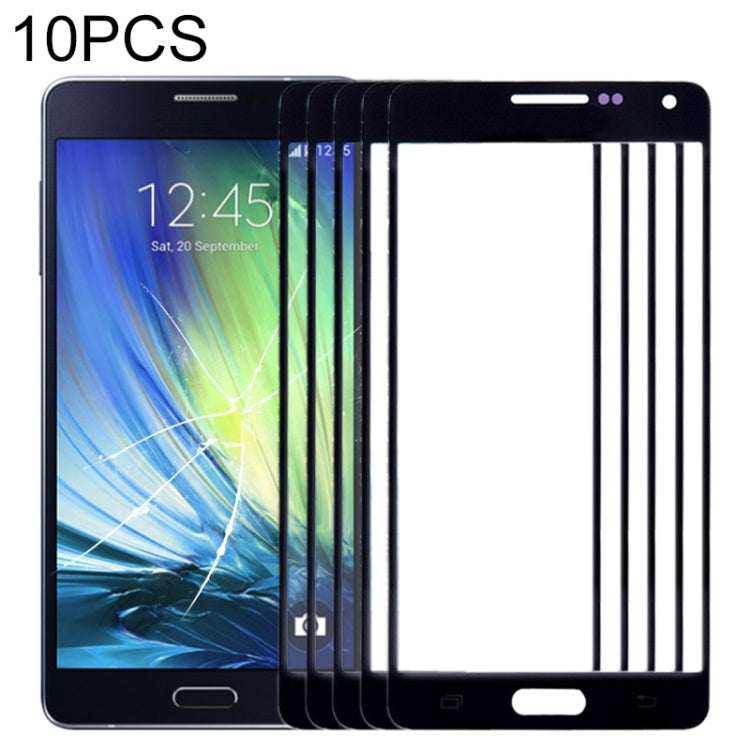 For Samsung Galaxy A5 / A500 10pcs Front Screen Outer Glass Lens (Black) - Outer Glass Lens by buy2fix | Online Shopping UK | buy2fix