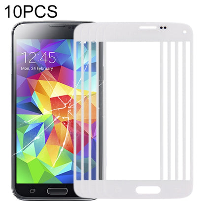 For Samsung Galaxy S5 mini  10pcs Front Screen Outer Glass Lens (White) - Outer Glass Lens by buy2fix | Online Shopping UK | buy2fix